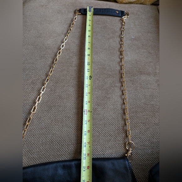 Tory Burch Reva Foldover Crossbody - Black/Gold - Picture 14 of 14